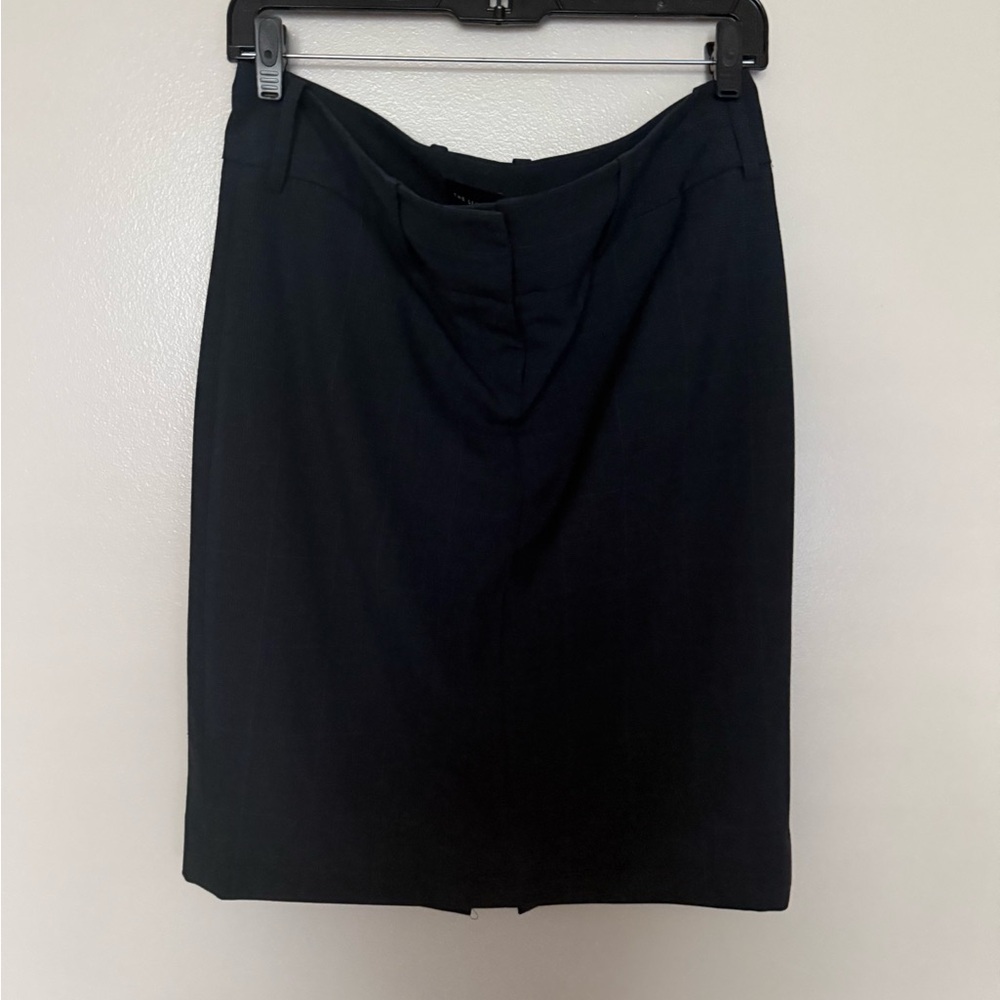 Navy plaid pencil skirt, sz 8